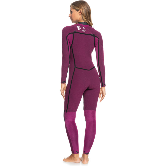 2024 Roxy Womens Elite XT 4/3mm GBS Chest Zip Wetsuit ERJW103134 - Anthracite Leaf